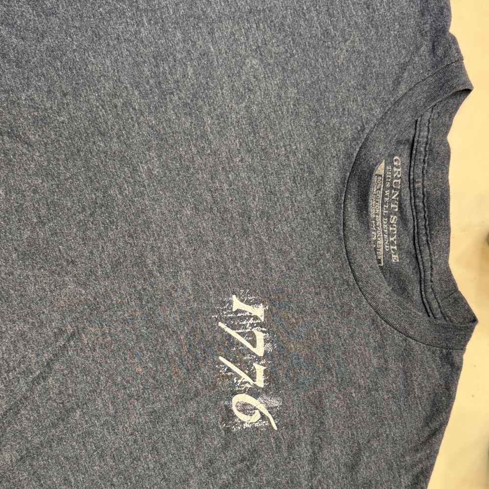 Grunt Style Charcoal Tee with White Print